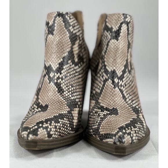 Vince Camuto Gigietta Sz 7M Snakeskin Booties Shoes Ankle Boots Womens Heels - Picture 5 of 14